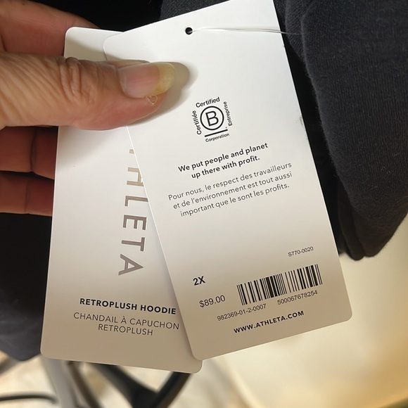 Athleta Retroplush Pullover Hoodie Women's Size 2X - Picture 6 of 8